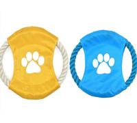 MJLOMJ Lot de 2 frisbee indestructibles pour chien - Jouet flottant à eau et à rapporter en plein air pour grands chiens, disque d'entraînement durable et anti-mastication pour mâcheurs (utilisation