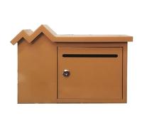 MJMLUCK Boîte aux Lettres galvanisée verrouillable, Ouverture complète, boîtes aux Lettres murales avec 2 Trous de Fuite, Choix Multicolore (Kaki)