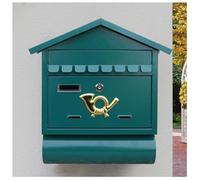 MJMLUCK Boîte aux Lettres verrouillable en tôle galvanisée, procédé de pulvérisation Plastique, boîtes aux Lettres extérieures étanches à la Pluie avec journaux, boîtes à Colis m