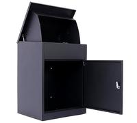 MJMLUCK Boîte de dépôt de Colis sécurisée en Acier galvanisé pour Une tranquillité d'esprit optimale, Fixation Murale, Conception verrouillable pour protéger Les livraisons, Noir