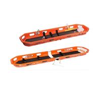 MJMLUCK Civière d'urgence Gonflable en PE, Panier en Acier Inoxydable, civière Portable et Robuste pour Le Sauvetage aérien, en mer et en Montagne, Orange