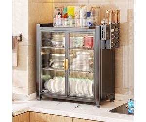MJMLUCK Deux ou Trois étagères pour Un Rangement Optimal de la Vaisselle, égouttoir de comptoir avec bac récupérateur de Gouttes, étagère à Vaisselle pour Plan de Travail, Gain de Place, Grande capa