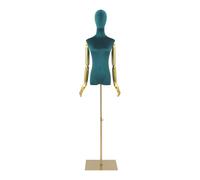 MJMLUCK Mannequin féminin à Hauteur réglable de 155 à 210 cm, Buste en Velours pour la présentation de vêtements, Buste Standard avec Base Stable pour vitrine de Magasin ou Atelier de Couture,