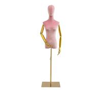 MJMLUCK Mannequin féminin à Hauteur réglable de 155 à 210 cm, Buste en Velours pour la présentation de vêtements, Buste Standard avec Base Stable pour vitrine de Magasin ou Atelier de Couture,