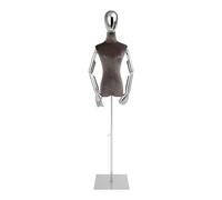 MJMLUCK Mannequin féminin à Hauteur réglable de 155 à 210 cm, Buste en Velours pour la présentation de vêtements, Buste Standard avec Base Stable pour vitrine de Magasin ou Atelier de Couture,