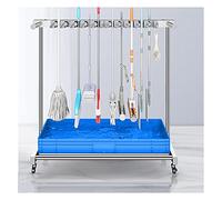 MJMLUCK Support Utilitaire pour balais et serpillières, Organisateur de Produits de Nettoyage, Chariot de Nettoyage, Support de Balai à Franges Commercial Mobile, Chariot de ménage, avec Roue univer