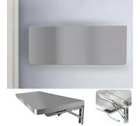 MJMLUCK Table Pliante en Acier Inoxydable, étagère Murale Flottante Commerciale, 16 20 24 28 32 36 40 43 47 51 59 71 Pouces, Table à Manger à abattants, étagères métalliques pour Chambre, cuisi