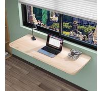 MJMLUCK Table Pliante Murale avec Support, Table de buanderie Pliante Portable à abattants, Petite Table Pliante Flottante en Bois pour Cuisine, buanderie, Salle à Manger (Noyer 70x40cm/28x16in