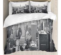 MJNLYDAO literie de Housse de Couette et d'oreiller.Cet Ensemble particulièrement adapté aux Personnes allergiques.New York, New York, au-delà de Manhattan Depuis Les Gratte-ciels d'Urb.228x264cm