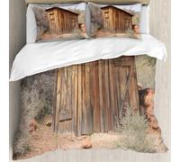 MJNLYDAO literie de Housse de Couette et d'oreiller.Cet Ensemble particulièrement adapté aux Personnes allergiques.Dépendance, Ancien Hangar en Bois dans la Campagne de l'Outback avec O.228x264cm