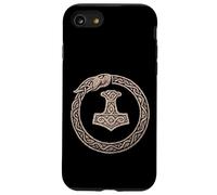 Mjölnir entouré par Jörmungandr, Le Serpent Midgard. Coque pour iPhone SE (2020) / 7/8