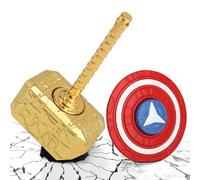 Mjolnir Fidget Spinner Jouet pour Enfants et Adultes, Marteau de Thor, Spinner à Main, Porte-clés Transformable 2 en 1 en métal, Cadeau de Bureau Infinity Cube pour Anti-anxiété