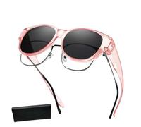 MJOYIS Heureusement, Les Nouvelles Lunettes De Soleil œil De Chat Rondes Tendance Avec Protection Uv400 De Thefortunately 2025(Pink/Grey)