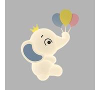 Mjsdjof Appliques murales éléphant de dessin animé, lampe murale en métal coloré avec abat-jour en acrylique, lampe de chevet, 18 W - Appliques LED - 3 couleurs