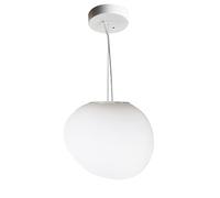 Mjsdjof Boule De Verre Blanc, Lustre En Forme De Pierre Chaude D'oie, Suspension D'éclairage Décoratif De Restaurant, G9 / E27, Lampes Minimalistes Modernes Pour Les Halls D'exposition