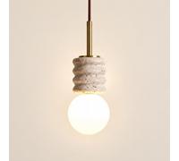 Mjsdjof Lampe en travertin en spirale avec abat-jour boule de verre | Lampe suspendue d'éclairage intérieur à 1 tête, plafonniers en pierre naturelle for salle à manger, îlot de cuisine