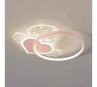 Mjsdjof Plafonnier LED, plafonniers créatifs en forme de cœur pour chambre d'enfant, plafonnier à anneau en métal avec abat-jour en acrylique, plafonniers simples modernes pour chambre à coucher 3000K