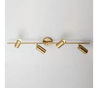 Mjsdjof Plafonnier LED Rotatif I Spot pour Cuisine, Salon & Chambre I Plafonnier I Spots I Métal I Design Or Mat I GU10 I IP20 [Classe énergétique A++]
