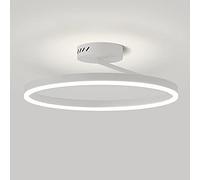 Mjsdjof Plafonnier Ring Corridor, plafonniers cercle en métal avec abat-jour en acrylique blanc, LED - lampes d'éclairage de plafond 6000K, plafonnier décoratif simple et moderne pour chambre à couche