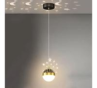 Mjsdjof Suspension Ciel étoilé, Suspension en métal avec Abat-Jour Acrylique sphérique, Lampes à Suspension LED Modernes 5W, lustres Globe pour Chambre d'enfant, Mini Lampes de Chevet