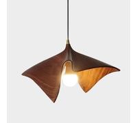 Mjsdjof Suspension couleur noyer, lampe suspendue géométrique, luminaires suspendus en résine, lustre décoratif for salle à manger, douille E27, plafonniers modernes et minimalistes