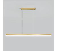 Mjsdjof Suspension d'îlot de Cuisine de 39,4 po, Suspension à LED Moderne, luminaire Suspendu à Barre en Aluminium, Lampe à Suspension linéaire en métal, Lampes à Longue Bande Blanche/dorée pour sal