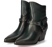 Mjus Femmes Biker Boots/ Bottines VERDI LIVIGNE Vert Cuir lisse Taille : 38