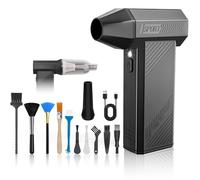 MJY 180 000 tr/min 230 g - 2 en 1 - Dépoussiéreur électrique à air comprimé - Batterie 7600 mAh - 4 vitesses réglables - Lanterne Compressed Air Duster - Pour kit de nettoyage de voiture, canapé
