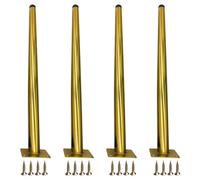 MJYDKBZ Jambes de Table de Cône Doré, Lot de 4 Pied de Table Remplacement Pattes Meuble Coniques Pied Cuisine Fer | Peint Pieds d'Armoire Hauteur: 10-72cm Jambes Canapé Pattes de Chaise 55cm/21.7"