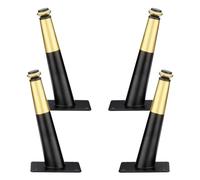 MJYDKBZ Pieds de Meuble Noir Doré, Lot de 4 Pattes Meuble Reglable Pied Table Coniques Pied Cuisine Acier Iaminé à Froid | Peint Pieds d'Armoire Hauteur:10.5-72.5cm Jambes Canapé Table 17.5cm/7"