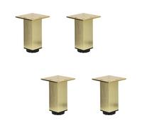 MJYDKBZ Pieds Meuble Salle de Bain, Lot de 4 Pattes Meuble Reglable Pied Table Carrés Pied Cuisine Alliage d'Aluminium | Anodisé Pieds d'Armoire Hauteur: 3-40cm Jambes Canapé Pattes Chaise 6cm/2.4"