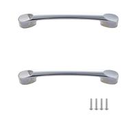 MJYDKBZ Poignée de Meuble 96mm Chrome, Lot de 2 Poignée Tiroir Alliage d'Zinc | Anodisé, Poignées Cuisine Entraxe: 64-160mm Poignee Porte Poignee d'Armoire Poignées pour Placards Avec Vis 96mm/3.8in