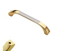 MJYDKBZ Poignée de Meuble 96mm Or, Lot de 2 Poignée Tiroir Alliage d'Zinc | Anodisé, Poignées Cuisine Entraxe: 64-160mm Poignee Porte Poignee d'Armoire Poignées pour Placards Avec Vis 96mm/3.8in