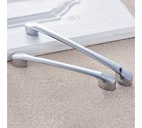 MJYDKBZ Poignée de Meuble Cuisine 128mm Chrome, Lot de 2 Poignée Tiroir Alliage d'Zinc | Anodisé, Poignee d'Armoire Entraxe: 64-160mm Poignee Porte Poignées pour Placards Avec Vis 128mm/5in