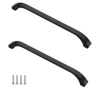 MJYDKBZ Poignée de Meuble Cuisine 160mm Noir, Lot de 2 Poignée Tiroir Alliage d'Zinc | Anodisé, Poignee d'Armoire Entraxe: 64-160mm Poignee Porte Poignées pour Placards Avec Vis 160mm/6.3in
