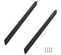 MJYDKBZ Poignée de Meuble Cuisine Noir Longue, Lot de 2 Poignée Tiroir Alliage d'Aluminium | Anodisé, Poignee d'Armoire Entraxe: 96-1160mm Poignee Porte Poignées pour Placards Avec Vis 768mm/30.2in