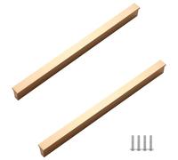 MJYDKBZ Poignée de Meuble Cuisine Or Moderne, Lot de 2 Poignée Tiroir Alliage d'Aluminium | Anodisé, Poignee d'Armoire Entraxe: 16-1460mm Poignee Porte Poignées pour Placards Avec Vis 512mm/20.2in