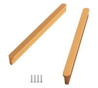 MJYDKBZ Poignée de Meuble Or, Lot de 2 Poignée Tiroir Alliage d'Aluminium | Anodisé, Poignées Cuisine Entraxe: 96-1160mm Poignee Porte Poignee d'Armoire Poignées pour Placards Avec Vis 192mm/7.6in