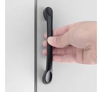 MJYDKBZ Poignée de Tiroir 128mm Noir, Lot de 2 Poignée Meuble Alliage d'Zinc | Anodisé, Poignées Cuisine Entraxe: 64-160mm Poignee Porte Poignee d'Armoire Poignées pour Placards Avec Vis 128mm/5in