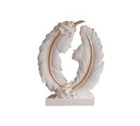 mjyyyds188 Décoration de Bureau Sculpture Abstraite en Plumes, Figurine, Ornements, Bureau, étude, lumière, Artisanat de Luxe