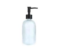 mjyyyds188 Distributeur de Savon Distributeur de Savon à Pompe à Poussoir en Verre dépoli for Maison/hôtel/Salle de Bain 490 ML Noir, Transparent, Gris, Blanc(Blanc)