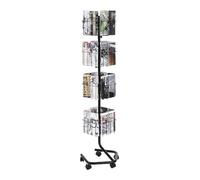 mjyyyds188 présentoirs à dépliants Présentoir à brochures rotatif à 4 niveaux et 32 pochettes for magazines, cartes postales et cartes de vœux.