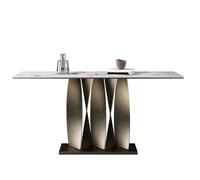 mjyyyds188 Table d'appoint Table d'entrée en Pierre frittée, Console décorative de Salon, Acier Inoxydable(3XL)