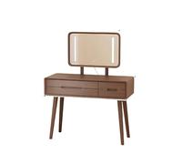 mjyyyds188 Vanité compacte Table de Maquillage compacte et élégante en Bois Massif, Bureau chêne avec Miroir for Chambre à Coucher Maison Gain de Place
