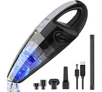 MK.Dull Aspirateur à Main, sans Fil, Rechargeable, léger, Portable avec Aspiration cyclonique puissante pour Voiture, sèche et Humide, Poils d'animaux domestiques, Usage Domestique (Noir)