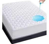 MK Home Textile Protège-Matelas Extra Profond Matelassé Imperméable Très Absorbant Qualité Hôtelière Housse de Couette Respirant Hypoallergénique Ultra Doux Drap-Housse pour Simple Double et