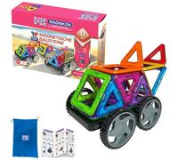 MK MAGNIKON Blocs de Construction magnétiques MK-17 La Course, 17 pièces, Taille Standard, Blocs de Construction, aimants pour Enfants, Jouets de Construction, Blocs de Construction magnétiques, Jeu