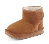 MK MATT KEELY Bébé Hiver Chaussures Enfants Garçon Fille Bottes de Neige Bambin Peluche Bottines Marron 30/31 EU(200mm)