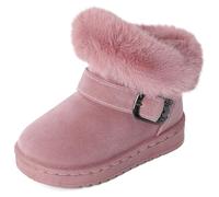 MK MATT KEELY Bottes de Neige Enfant Bottines Fourrées Bébé Fille Chaussures Hiver Chaud Extérieur avec Antidérapant Sole,Rose,EU 29(CN30)