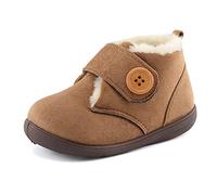 MK MATT KEELY Bottes d'hiver pour Bébé Garçon Fille Chaussures Premier Pas Chaudes Antidérapantes,Khaki,19/20 EU